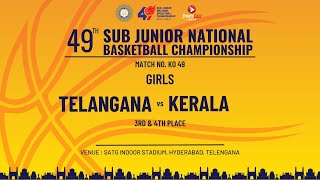 KO 49 | TELANGANA vs KERALA | GIRLS | 49TH SUB JUNIOR NATIONAL BASKETBALL CHAMPIONSHIP