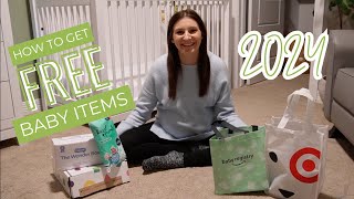 HOW TO GET FREE BABY ITEMS IN 2024 // Unboxing Free Baby Stuff + Second Time Mom