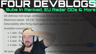 Four Devblogs - Subs In Ranked, EU Radar DDs \u0026 More