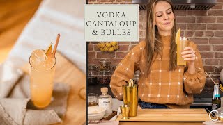 Cocktail facile à base de vodka, cantaloup et bulles | 1 ou 2 Cocktails