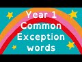 YEAR 1 Common Exception Words UK | CE words | Sight Words | LOU BEE ABC