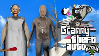 Granny Grandpa vs shinchan |Granny horror game | GTA V Parkour challenge