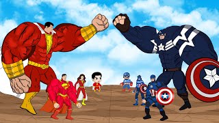 Avenger Assemble: CaptainAmerica vs Shazam - Exploring Superheroes Evolutionary Power: Who Will Win?