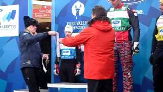 2011 FIS FREESTYLE SKIER CROSS MEDAL CEREMONY - CHRIS DEL BOSCO WORLD CHAMP !