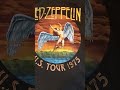 t shirt led zeppelin tour 1975 vintage