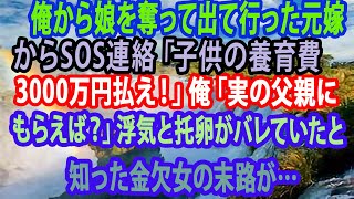 【修羅場】俺から娘を奪って出て行った元嫁からSOS連絡「子供の養育費3000万円払え！」俺「実の父親にもらえば？」浮気と托卵がバレていたと知った金欠女の末路が…【スカッとする話】【スカッと】