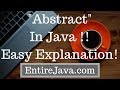 Abstraction In Java - Easy explanation [entirejava.com]