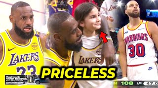 UMIYAK ang bata kay LeBron, grabe 'to parehong TAKEOVER si Steph Curry at LBJ!