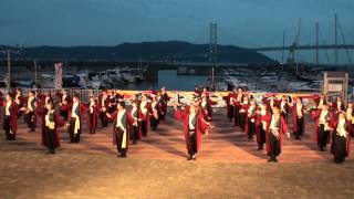 岡山うらじゃ連 楽鬼　～2014神戸よさこいまつり・2日目(マリンピア神戸)