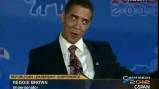 Reggie Brown Obama Impersonator at Republican Leadership Conference Pt.2