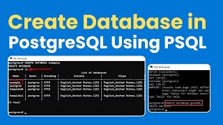 How to Create Database in PostgreSQL Using PSQL SQL Shell 2025 | PostgreSQL Create Database