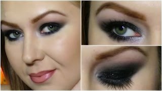 Fekete csillámos szilveszteri partysmink/Black Glitter New Year's Eve MakeUp