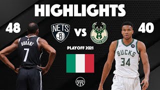 48 DI DURANT NON BASTANO AI NETS (Nets vs Bucks, Playoff 2021) (Tranquillo, Pessina) ITA