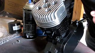 How To Paint Motorized Bicycle Motor & Install High Compression head