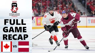 LATVIA vs CANADA Highlights | 2025 IIHF World Junior Championship