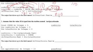 VB Tracing Code Worksheet #2