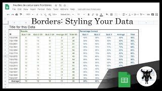 Google Sheets Beginners: Styling your data with Borders - Borders Part 2 (8)