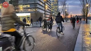 Cycling rush hour in Utrecht, Netherlands