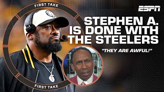 Stephen A. is DONE with the Steelers after loss to Patriots: 'They are AWFUL!' 🗣️ | First Take