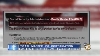 'Death Master File' wrongly used, says state insurance commissioner