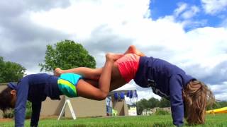 2 people gymnastics moves #2