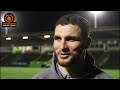 post match interview ryan inniss after scoring winner against yeovil town