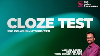 CLOZE TEST || GENERAL ENGLISH || SSC MALAYALI ONLINE COURSE || CGL, CHSL, MTS, GD, CPO