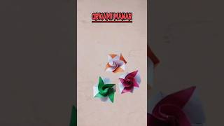 CARA MEMBUAT ORIGAMI MAWAR DENGAN MUDAH #origami #kertasorigami #shorts #short #shortvideo #seni