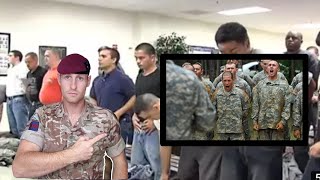 British Army Training Instructor Reacts | US Army Making of a soldier