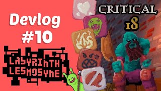 Devlog #10 - Big Combat Update! - UI, status, stats, buffs, etc. - Labyrinth Lesmosyne - Godot RPG