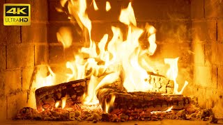🔥 FIREPLACE (4K ULTRA HD) 10 Hours 🔥Relaxing virtual fireplace with crackling fire sounds in 4K UHD
