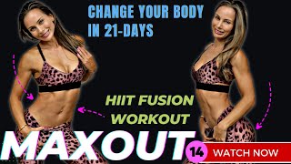 POWER SCULPTING HIIT & YOGA Fusion Workout (low-impact full-body fat burn) | 21-Day MAXOUT Challenge