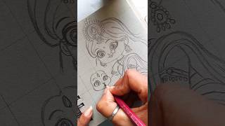 Cute Maa Durga Drawing😍🙏🏻 #shorts#viral #art