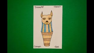 Let's Draw a Canopic Jar-Head of a Jackal!