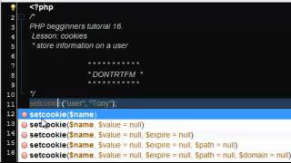 PHP tutorial 16 - COOKIES