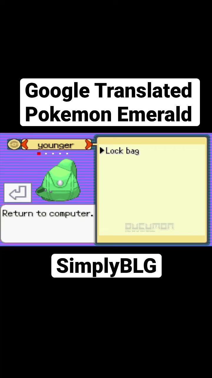 GBA ROM Hack Google Translated Pokemon Emerald Gameplay #Shorts Ducumon
