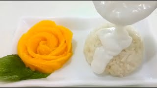 MANGO STICKY RICE /泰式芒果糯米饭/ How to Make Mango Sticky Rice - Thai Dessert in Rice Cooker