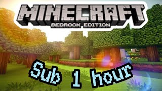 I beat Minecraft Bedrock Edition in under 1 hour