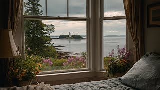 Relaxing Summer Rain In Coastal Maine🌧️Calm Rain Ambience For Reading, Sleeping, Etc.