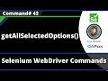 getAllSelectedOptions() Command - Selenium WebDriver