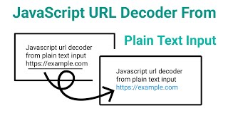 JavaScript URL Decoder From Plain Text