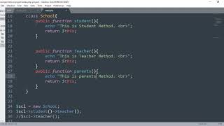 PHP OOP Fundamental -17 (PHP Method Chaining)