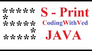 S print in star pattern|| Star Pattern program Java || CodingWithved || coding Ved ||Alphabet Print