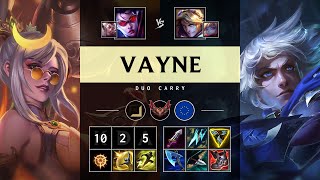 Vayne ADC vs Ezreal - EUW Grandmaster Patch 25.S1.3