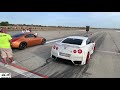 Nissan GT-R R35 vs Nissan 350z drag race 1/4 mile 🚦🚗  - 4K