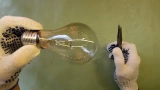 How to disassemble a light bulb / DIY / Как разобрать лампочку / Membongkar bola lampu / lâmpada