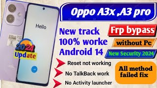 oppo A3x frp bypass without pc| A3 pro frp bypass | a3 frp unlock | App not working