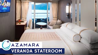 Azamara Onward | Veranda Stateroom Full Walkthrough Tour \u0026 Review 4K | Azamara Club Cruises