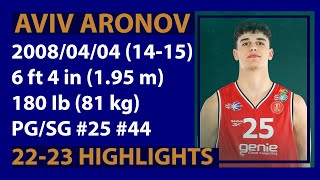 2022 - 2023 AVIV ARONOV #25 #44 U18+U15+U14 SEASON HIGHLIGHTS