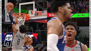 Rui Hachimura Gets T'd Up For Taunting after a Huge Dunk over Tobias Harris😤